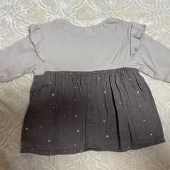 ベビー服 tete a tete トップス チュニック ベージュ 80の画像