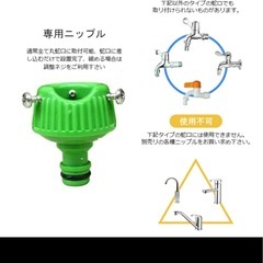 【改良型で耐久性/3倍に自由伸縮/２色/5m～15m/7パターン散水/防爆漏れ防止】伸びるホース 洗車ホース 伸縮ホース 水まきホース 散水ホース 洗車ホース 水やり 耐久性 大掃除 洗車 軽量 コンパクトグリーンの画像