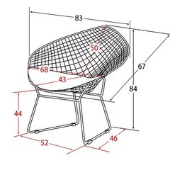 お値下げ可能【＊お問い合わせ下さい】/ダイヤモンドチェア/リプロダクト/近隣お届け可能の画像