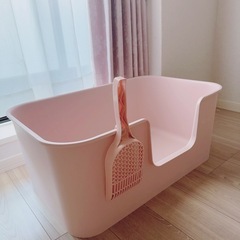 猫トイレ猫砂飛散防止ステップトレー スコップ3点セット　の画像