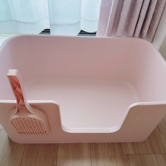 猫トイレ猫砂飛散防止ステップトレー スコップ3点セット　の画像