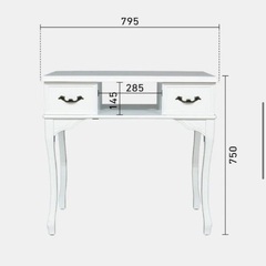 ガラス天板　シャビー　ネイルテーブル（お届け可能）の画像