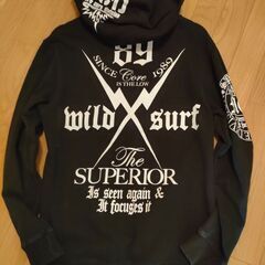 MCD　パーカー古着　首元がクロスでお洒落です。サイズXL◆サーフブランド「ガッチャ」のセカンドラインの画像