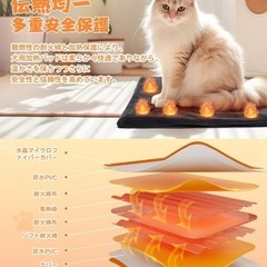 ペット用⭐️ホットカーペット 獣医師監修 ペット用ヒーター 45×45 カバー付の画像