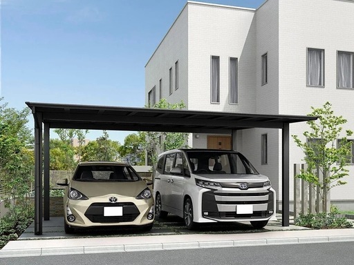 松山市 カーポート・駐車場コンクリート 外構工事（見積無料）
