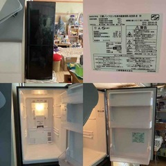 256L黒冷蔵庫の画像