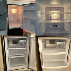 256L黒冷蔵庫の画像