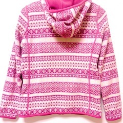 UNIQLO ユニクロ フリースパーカー ノルディック柄 ピンク Mサイズ womanの画像