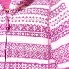 UNIQLO ユニクロ フリースパーカー ノルディック柄 ピンク Mサイズ womanの画像