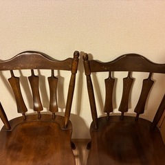 アメリカ家具temple Stuart テンプルスティアート アンティークダイニングチェア　２脚セットの画像