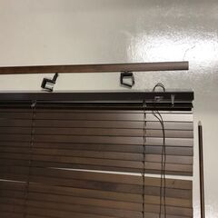 木製ブラインド 焦茶色 [高さ190cm x 幅90cm] x 7個　カーテンレール取り付け可の画像