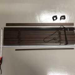 木製ブラインド 焦茶色 [高さ190cm x 幅90cm] x 7個　カーテンレール取り付け可の画像