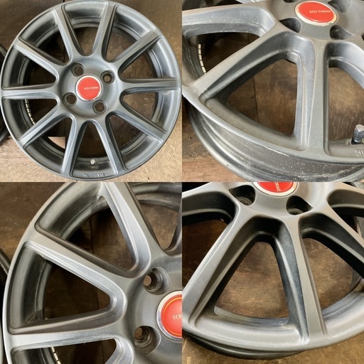 アルミホイール15インチ5J 4本／100-4H +39／BS ECOFORME A5005