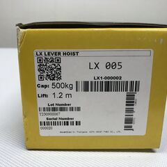 未使用品　KITO レバーブロック 0.5t LX005の画像