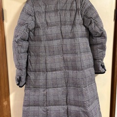 新品未使用 MONGRE モングレ 冬服 ロングダウンコート  ダブルボタン ミドル丈 チェック柄の画像