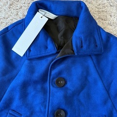 ブルー　新品　子供用コート　100サイズぐらい　の画像