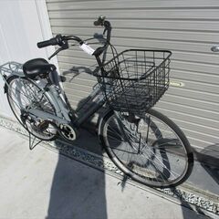 E703★限定特価★ 中古自転車 【26インチ　軽快車　グレー　6段　LEDダイナモライト 】の画像