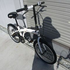 E707★　9000円★　折りたたみ中古自転車　ホワイト【20インチ 】 の画像
