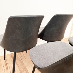 ダイニングチェア 椅子 4脚 レザー クッションの画像