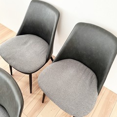 ダイニングチェア 椅子 4脚 レザー クッションの画像