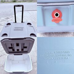 【❗️✨アウトドアに最適✨❗️】Coleman クーラーボックス 5882/5883 キャスター＆伸縮ハンドル付き✨大容量タイプの画像