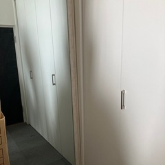 [定価 2万円][美品] 幅90cm 立て掛けジャンボミラー (シャビーホワイト)の画像