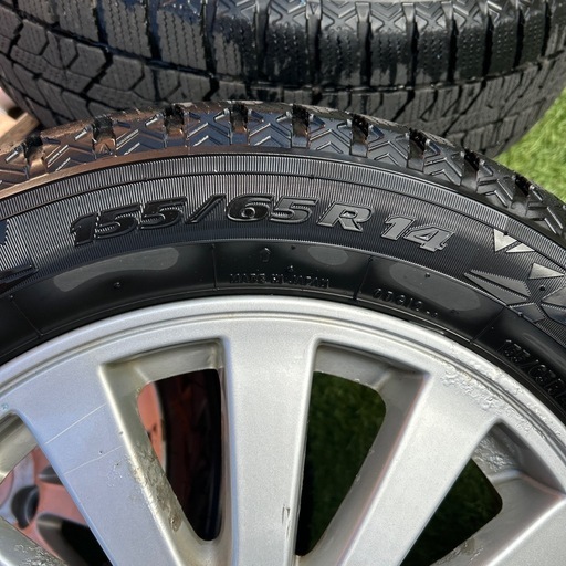 お話し中 155/65/14 スタッドレス　ホイール付きやや難有り グッドイヤー（GOODYEAR） 155/65R14 スタッドレス 4本 ホイールセット 