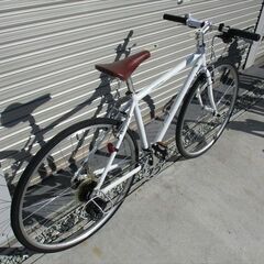 E716　★　19800円★整備済み スポーツ中古自転車 アサヒ　ウィークエンドバイク　ホワイト　470ｍｍ【クロスバイク】(*^▽^*)の画像