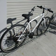 E717　★　19800円★整備済み スポーツ中古自転車 BS　アルミクロスバイク　ホワイト【クロスバイク】の画像