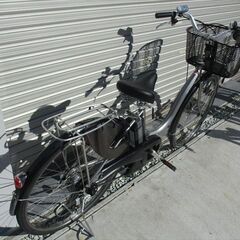 E719　★整備済み　中古電動自転車　YAMAHA　PASナチュラ　グレー　8.7Ah　バッテリー新品★【26インチ　8.7Ah】の画像
