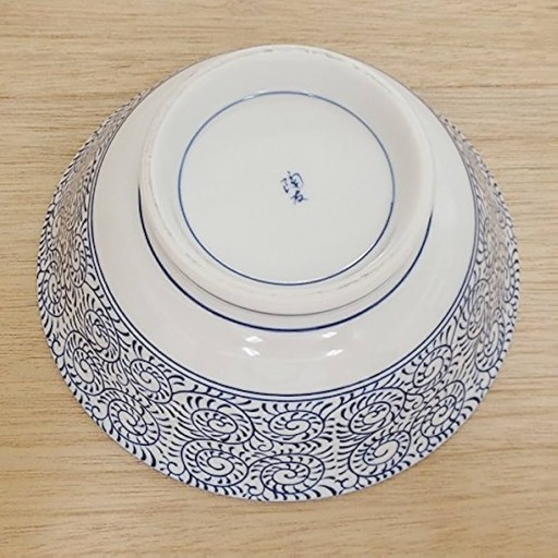 ラーメン丼タコ唐草青6.5寸反高台丼　11点 ラーメン丼タコ唐草青6.5寸反高台丼 11点