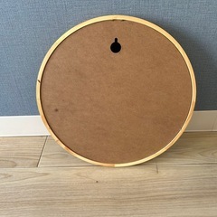 円形・木製フレーム・ミラーの画像