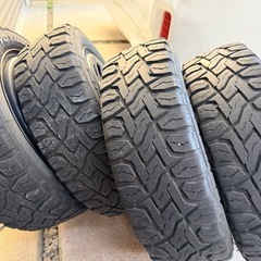 軽165/60R15 15インチデイトナホイールとオープンカントリーブロックタイヤのセットの画像