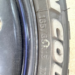 軽165/60R15 15インチデイトナホイールとオープンカントリーブロックタイヤのセットの画像