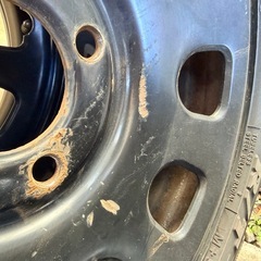 軽165/60R15 15インチデイトナホイールとオープンカントリーブロックタイヤのセットの画像