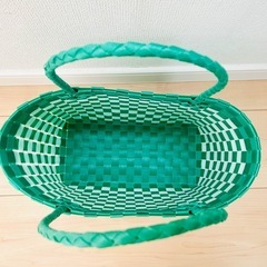 PPバンドバック　プラカゴ　かごバック　エコバック　お花柄の画像