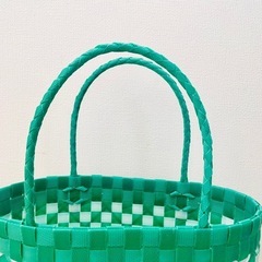 PPバンドバック　プラカゴ　かごバック　エコバック　お花柄の画像