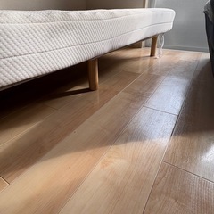 無料　美品　シングルベット　フレーム　マットレスセットの画像