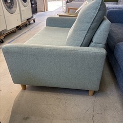 🌟セール中🌟配送可【ニトリ】【2人掛けソファー グリーン】★ クリーニング済 【管理番号12911】桒の画像