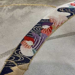 名古屋帯 引き箔 刺繍柄の画像