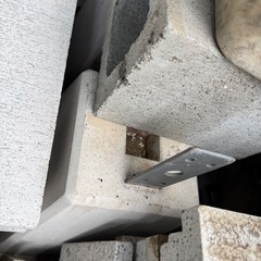 コンクリート製 基礎ブロック 金具付き 5個セットの画像