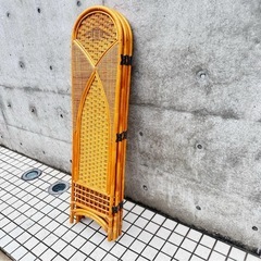 ラタン　4連パーテーション　衝立の画像