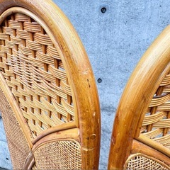 ラタン　4連パーテーション　衝立の画像