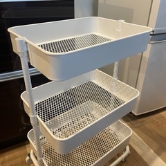 【新品未使用】ニトリ　スチールワゴン　コンパクトの画像