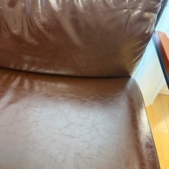 モダンデコ　レザーソファー　　3人掛けの画像