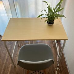 美品　MUJI スチールパイプテーブル　折りたたみ式　無印良品の画像