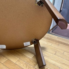 折りたたみウォルナット丸座卓の画像