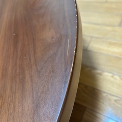 折りたたみウォルナット丸座卓の画像