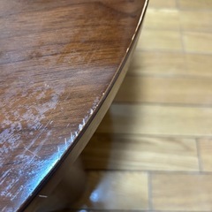 折りたたみウォルナット丸座卓の画像