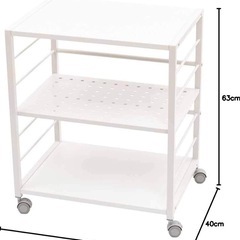 アイリスプラザ　デスクワゴン　プリンターラック　キャスター付ワゴンの画像